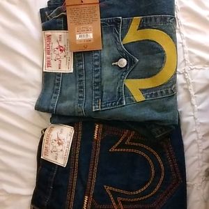 2 pair True Religion Jeans Blue size 36 Mens
